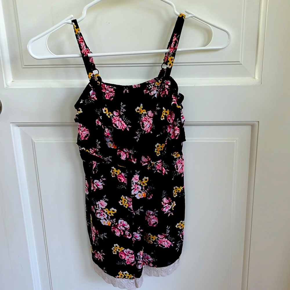 Justice Lace Trim Romper SZ 10